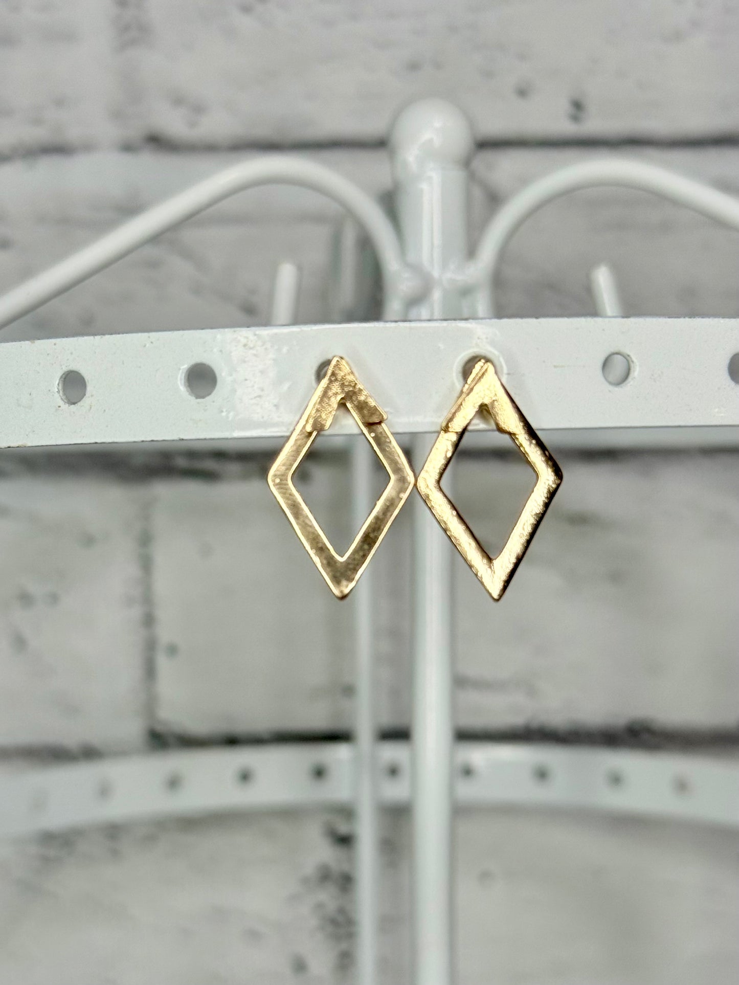 Diamond Shaped Stud Earrings