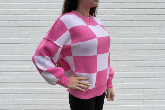 The Check Pink Out Sweater