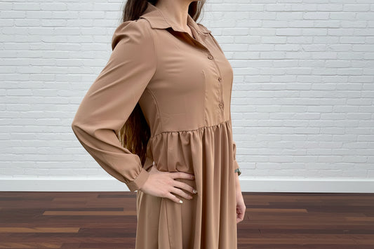 The Sweetheart Mocha Maxi Dress