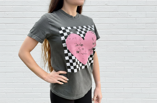 The Love in Check Tee