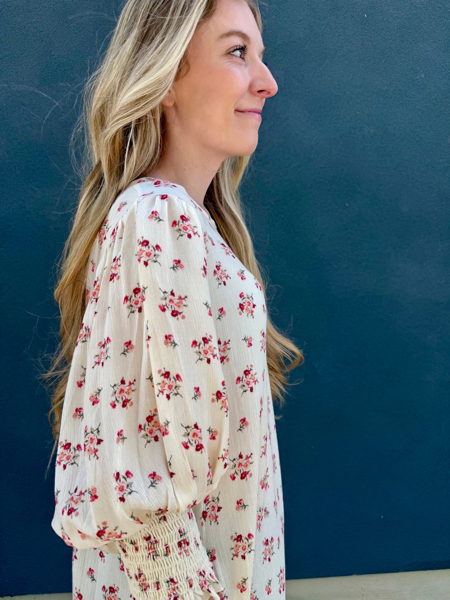 Floral Puff Sleeve Top