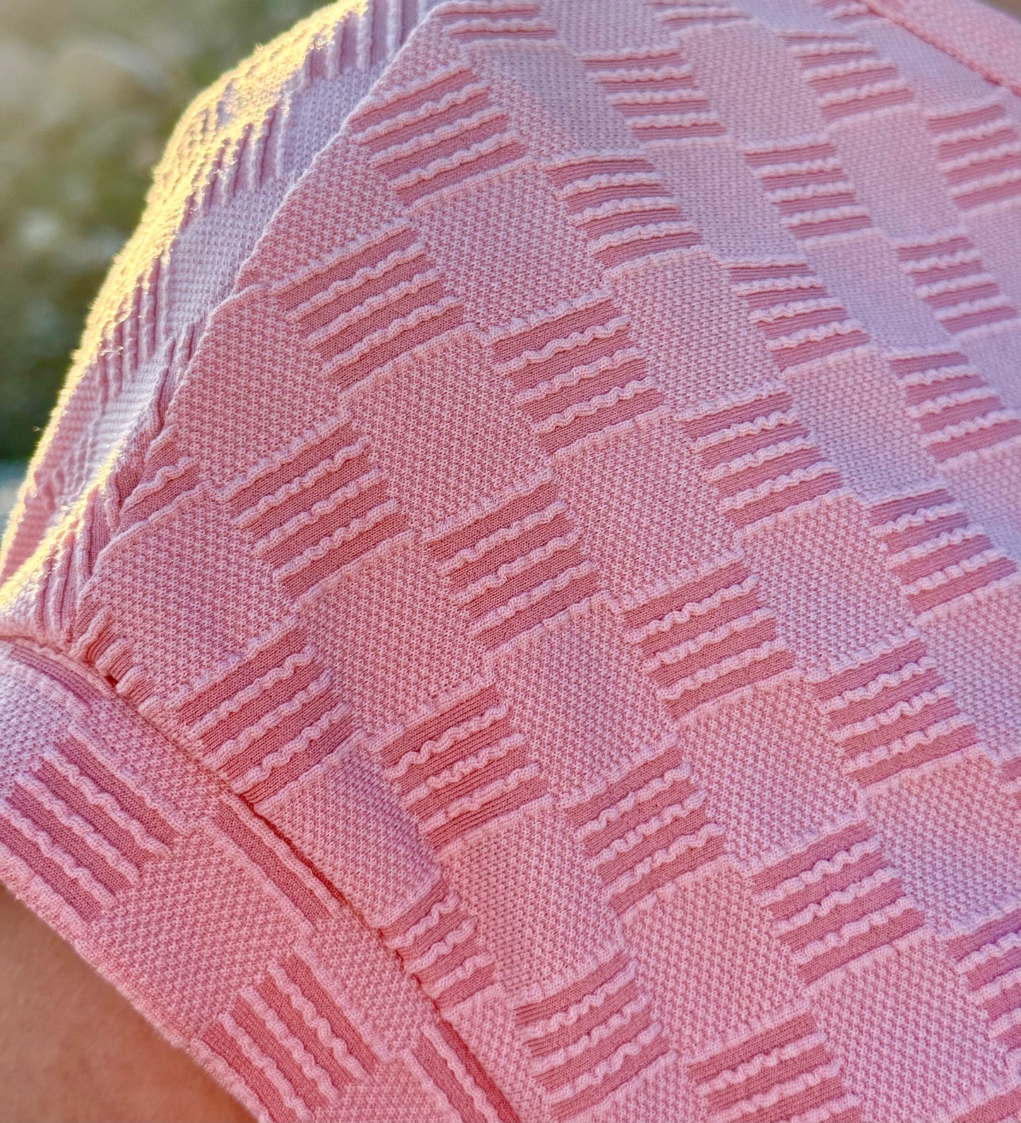 Textured Checkered Pink Top