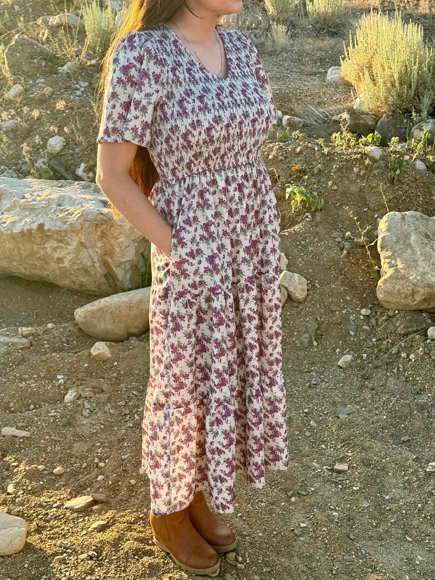 Floral Purple Dress