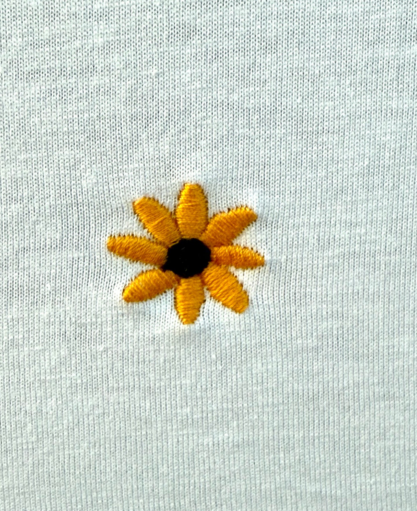 Floral Embroidered Crew Neck T-Shirt