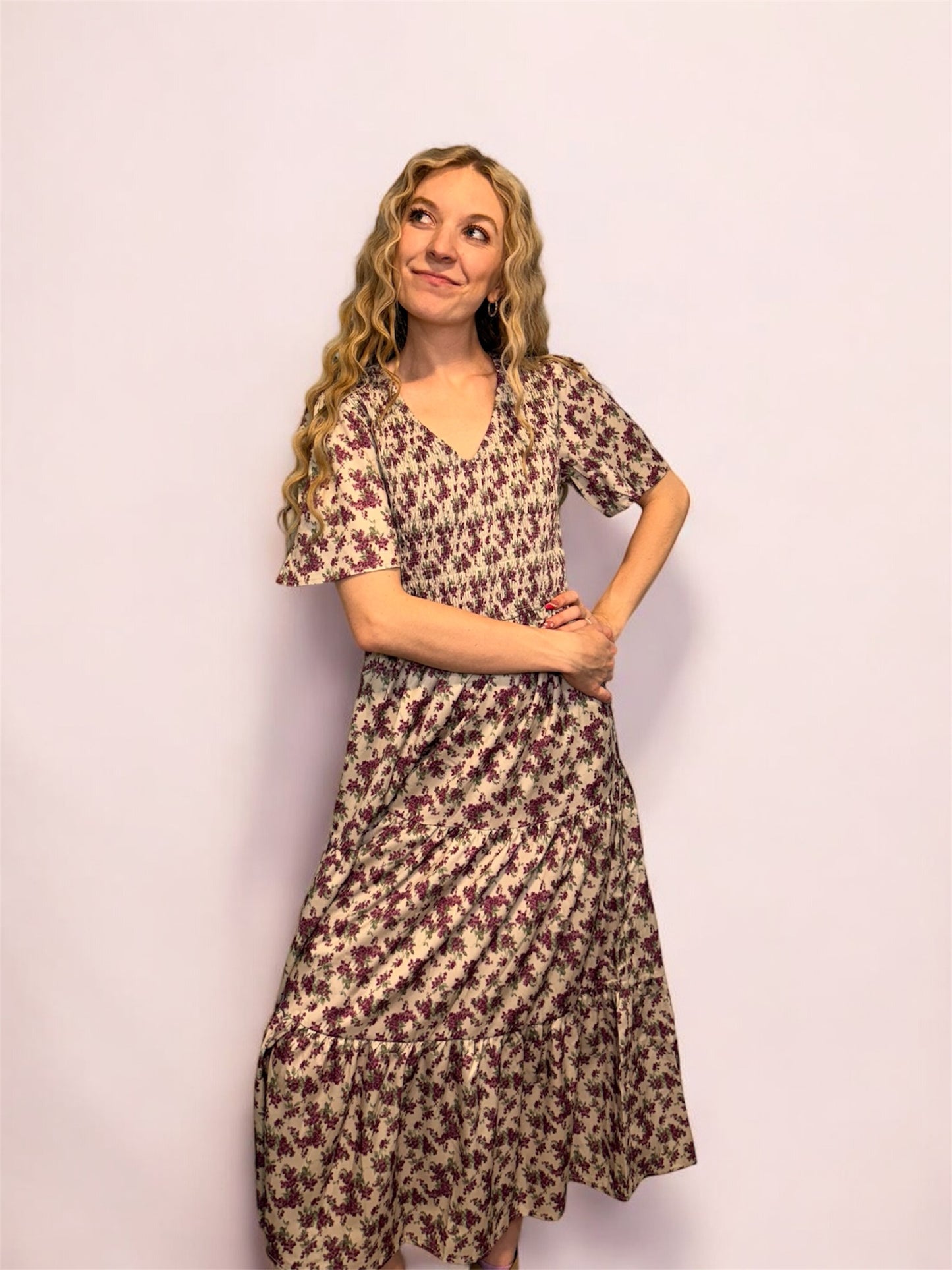 Purple Floral Dress