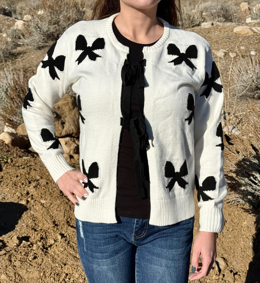 Cozy Bow Cardigan