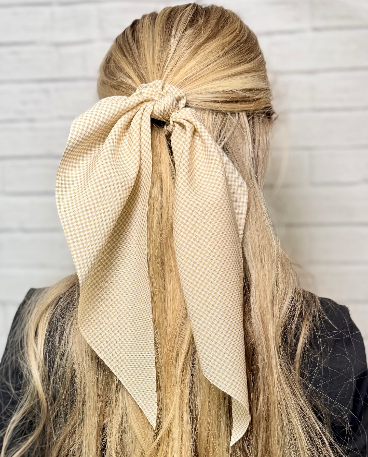 Gingham Long Tail Scrunchies