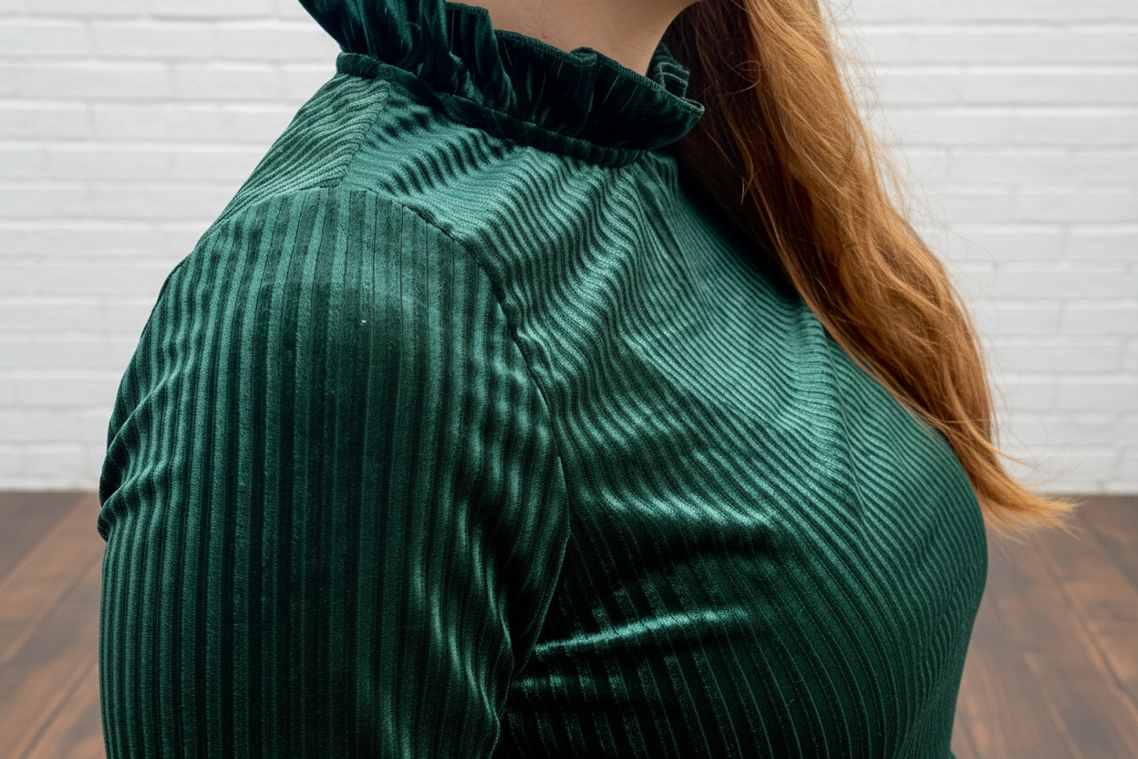 The Romantic Emerald Velvet Dress