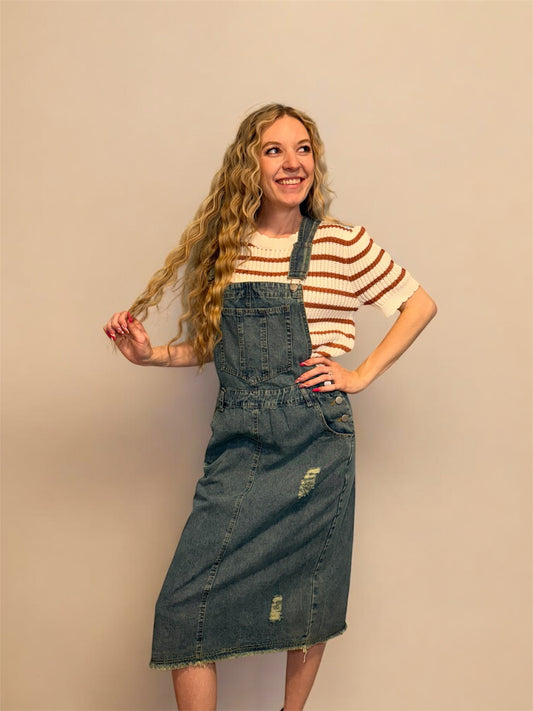 Denim Overall Dress