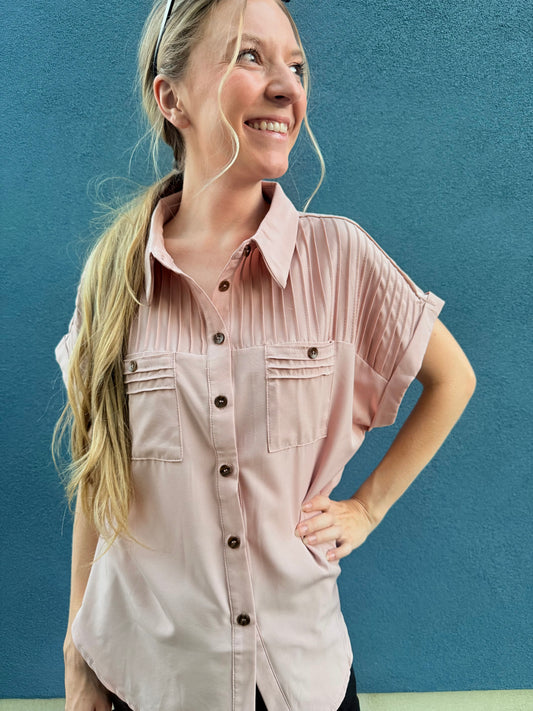 The Mauve Magnolia Blouse (Plus Size)