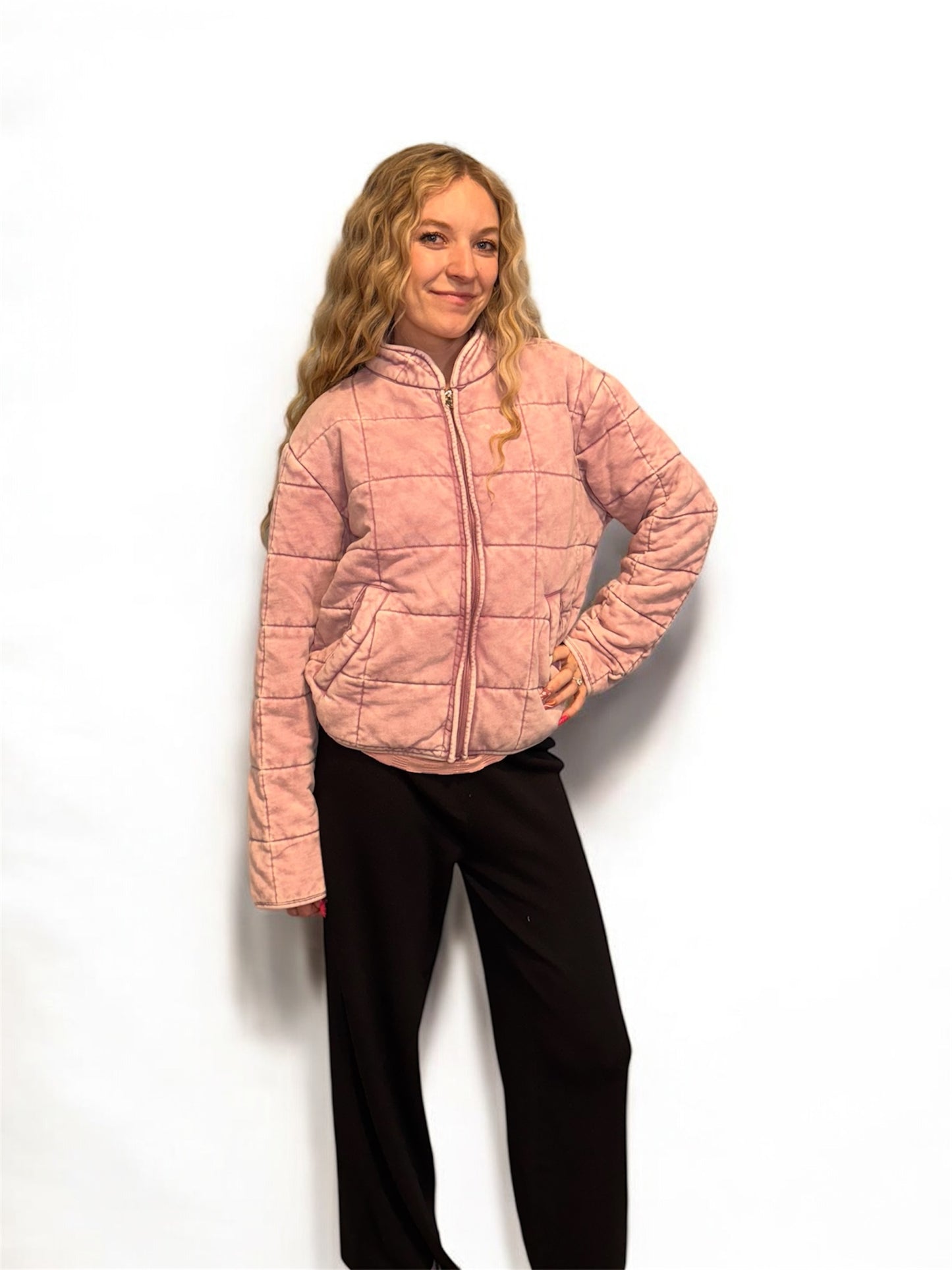 Quilted Dusty Pink Jacket