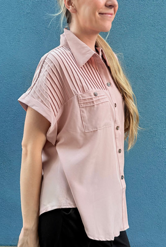 The Mauve Magnolia Blouse (Plus Size)