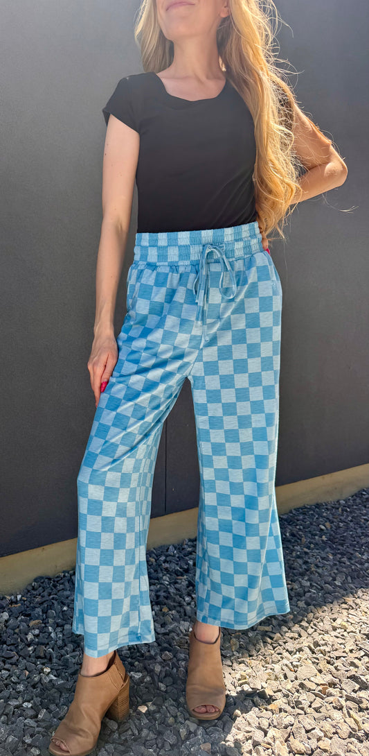 Blue Checkered Pants