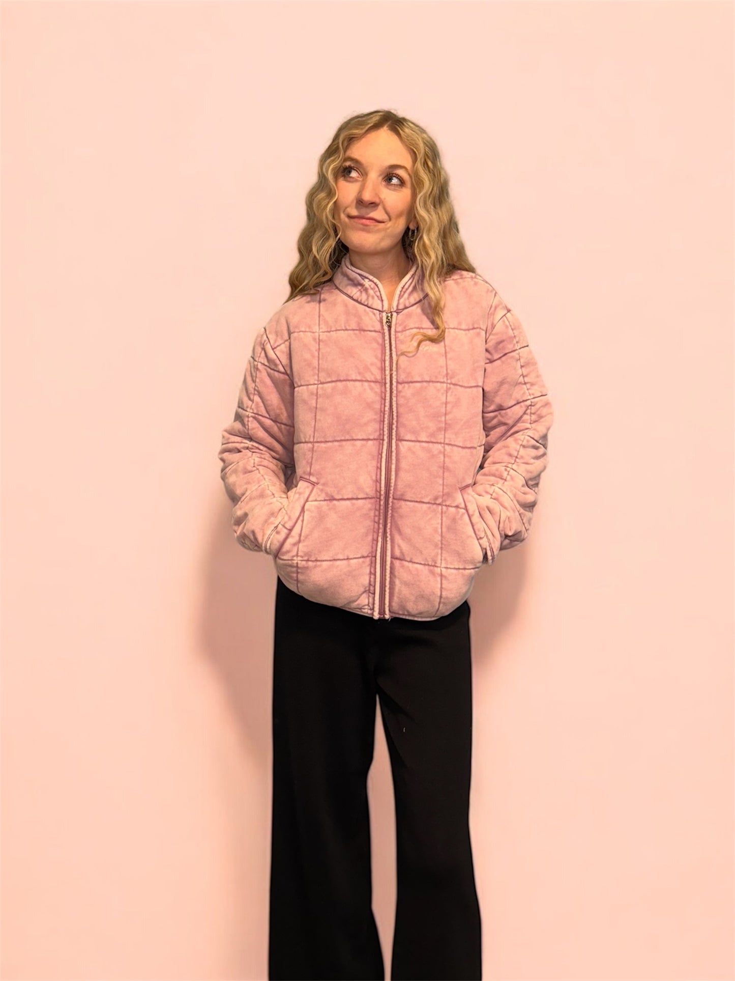 Quilted Dusty Pink Jacket