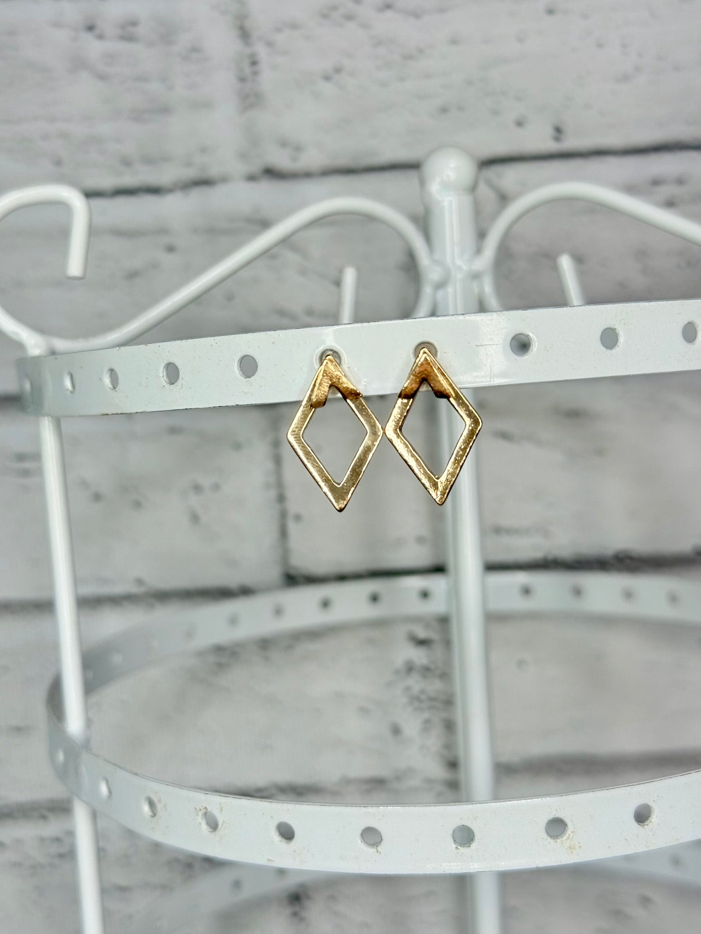 Diamond Shaped Stud Earrings