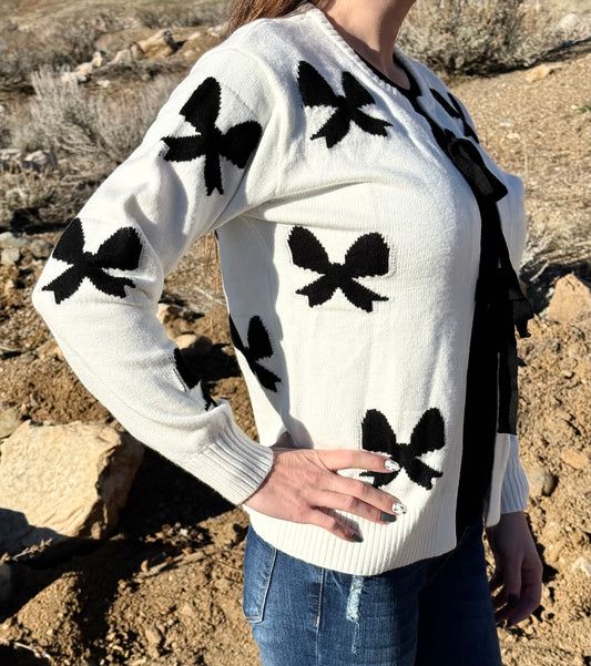 Cozy Bow Cardigan