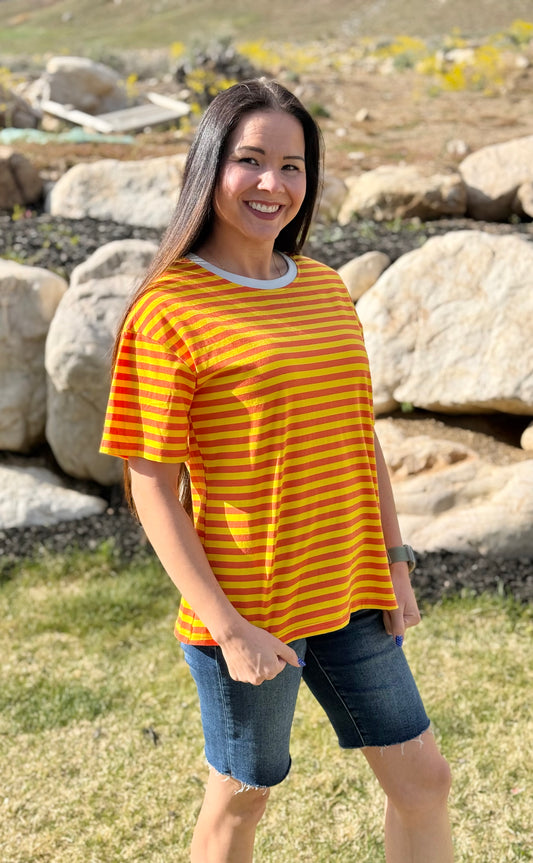 The Mango Tango Striped Tee
