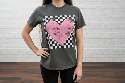 The Love in Check Tee