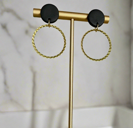 Textured Circle Dangles