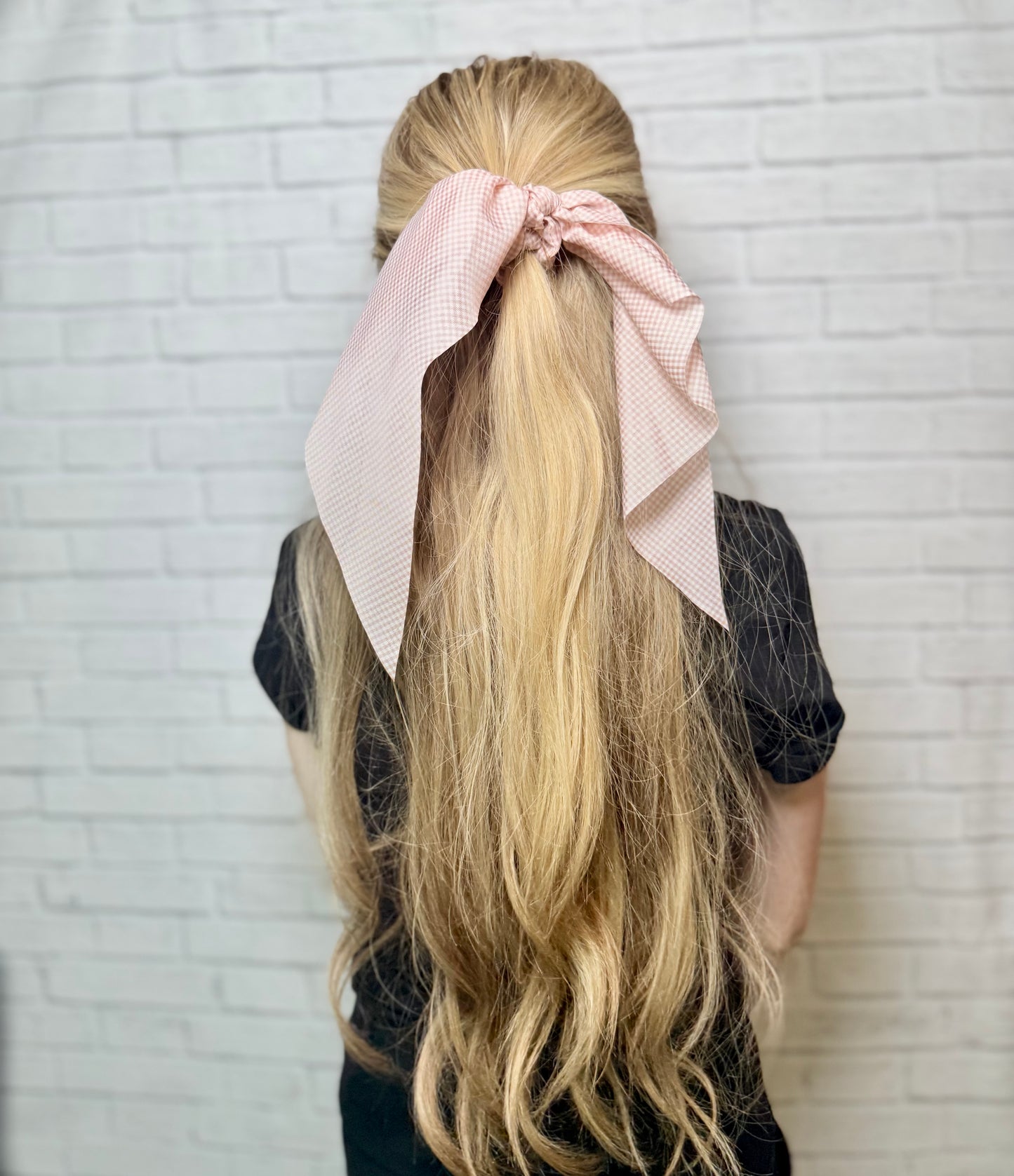Gingham Long Tail Scrunchies