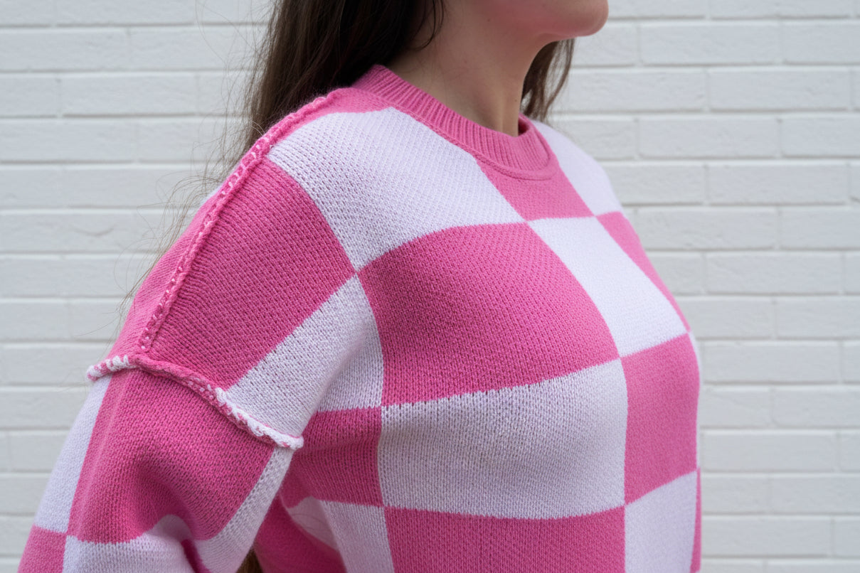 The Check Pink Out Sweater
