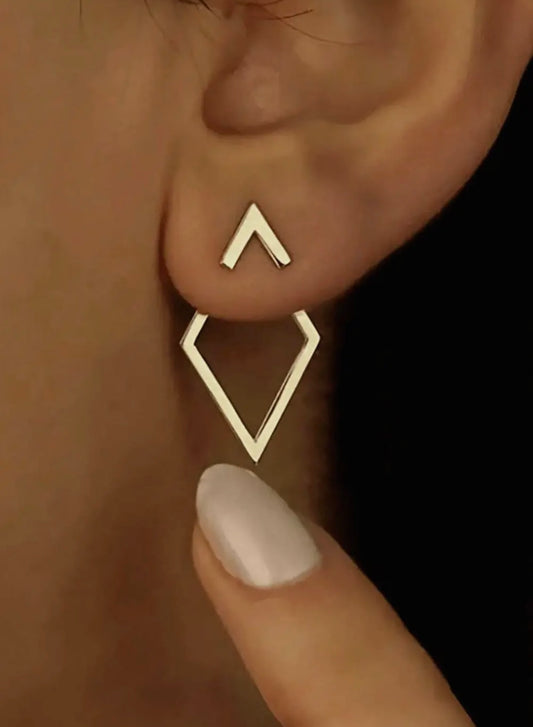 Diamond Shaped Stud Earrings