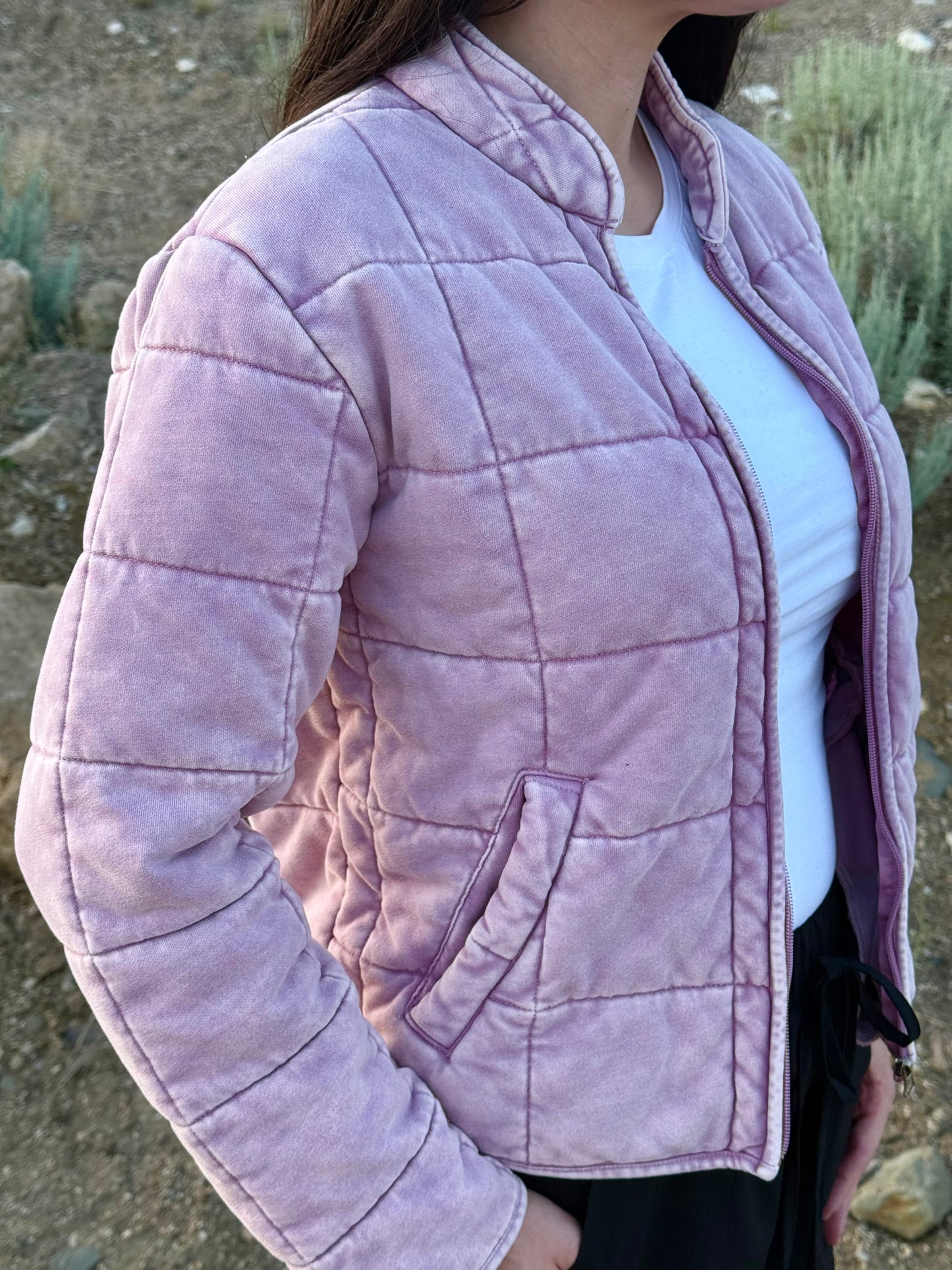 Quilted Dusty Pink Jacket