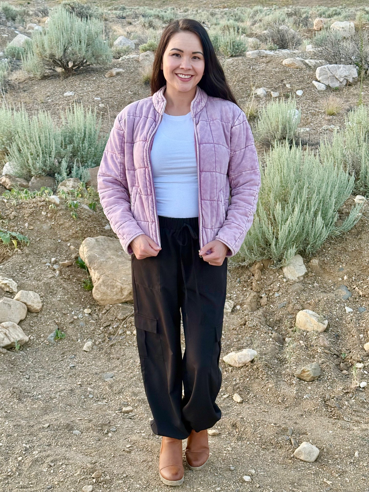 Quilted Dusty Pink Jacket