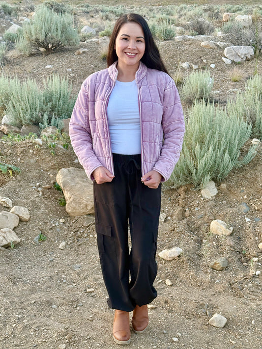 Quilted Dusty Pink Jacket