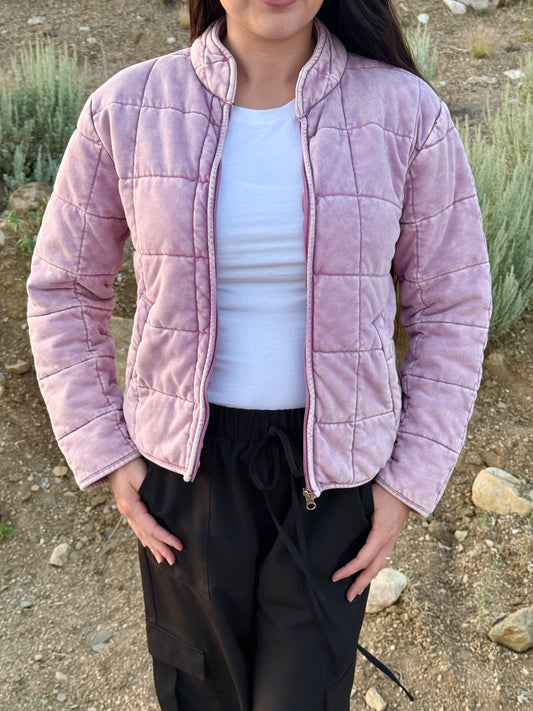 Quilted Dusty Pink Jacket