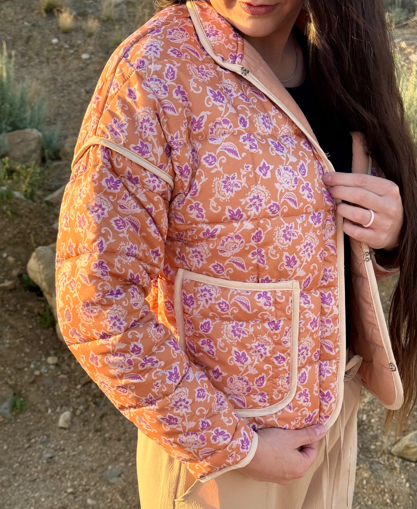 Pattern Quilted Jacket