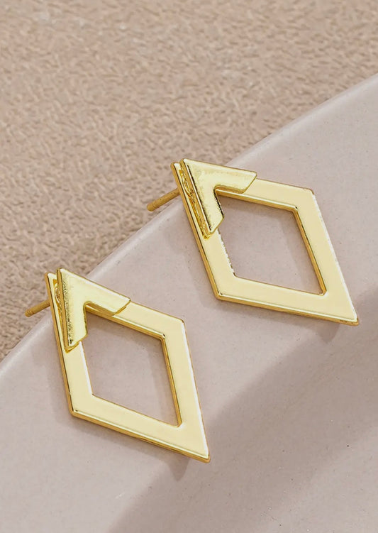 Diamond Shaped Stud Earrings