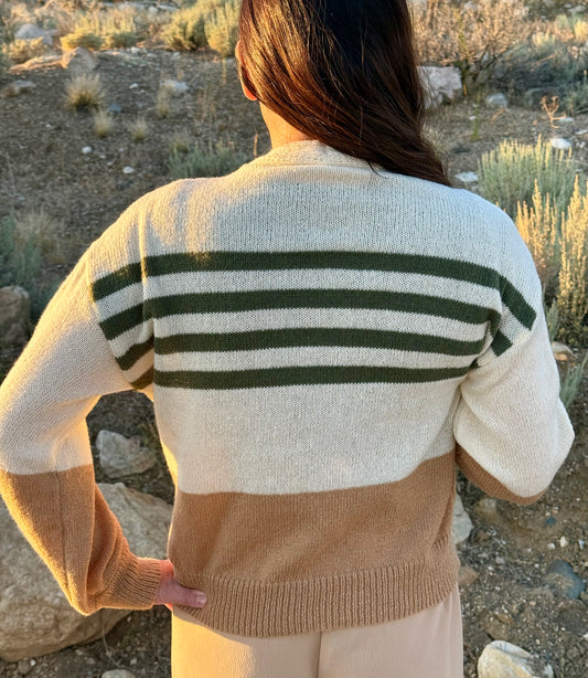 Striped Cardigan Sweater