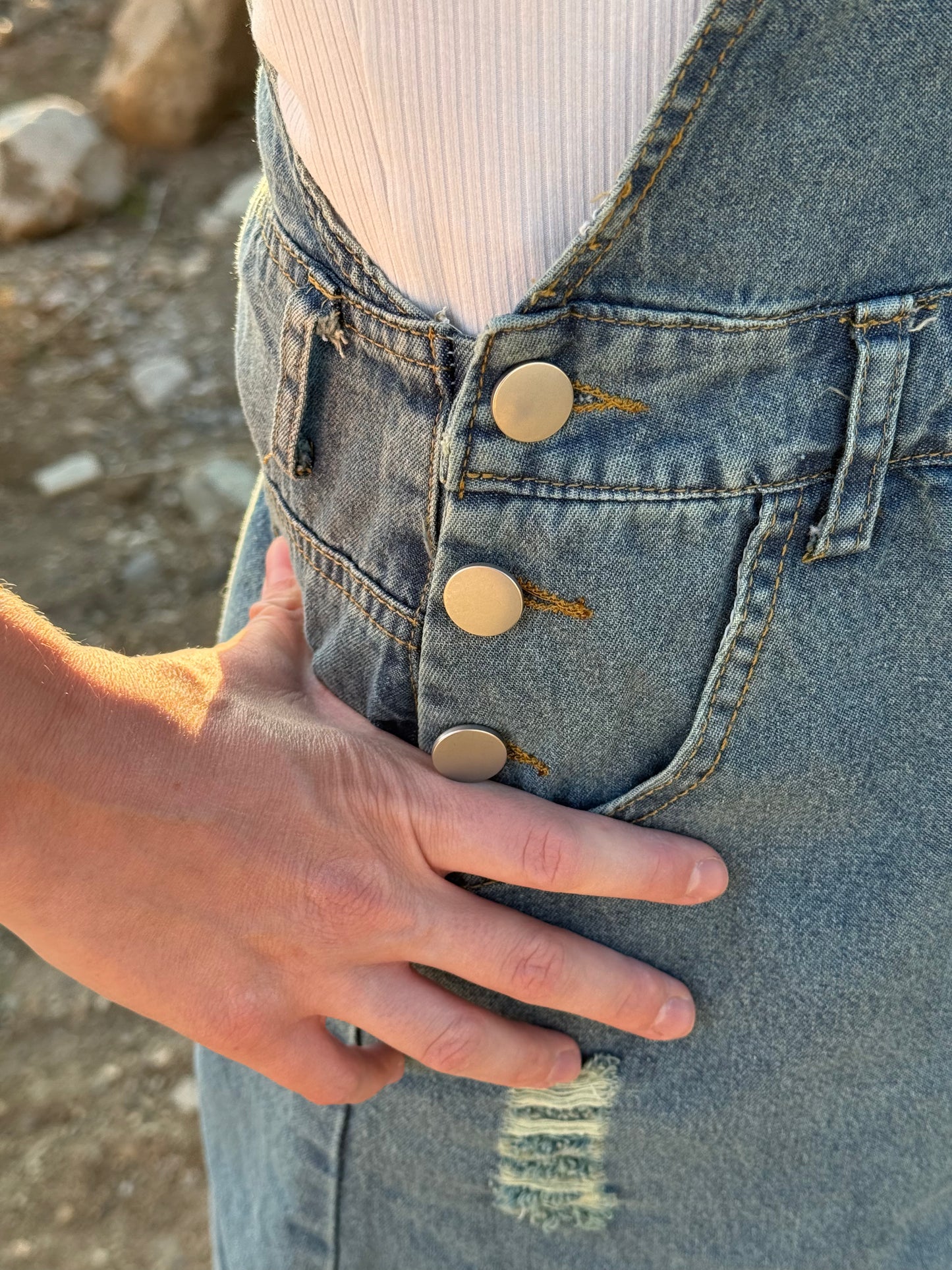 Denim Overall Dress