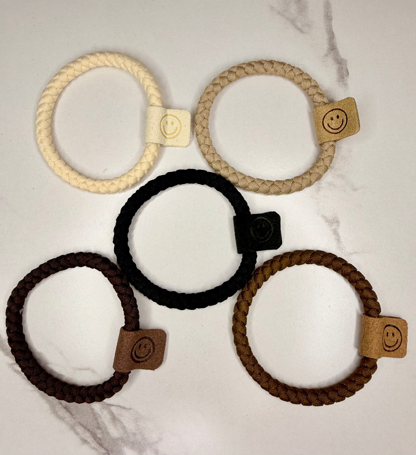 Smiley Hair Ties (12 total)