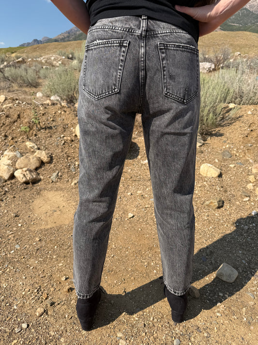 Distressed Black Wash Jeans