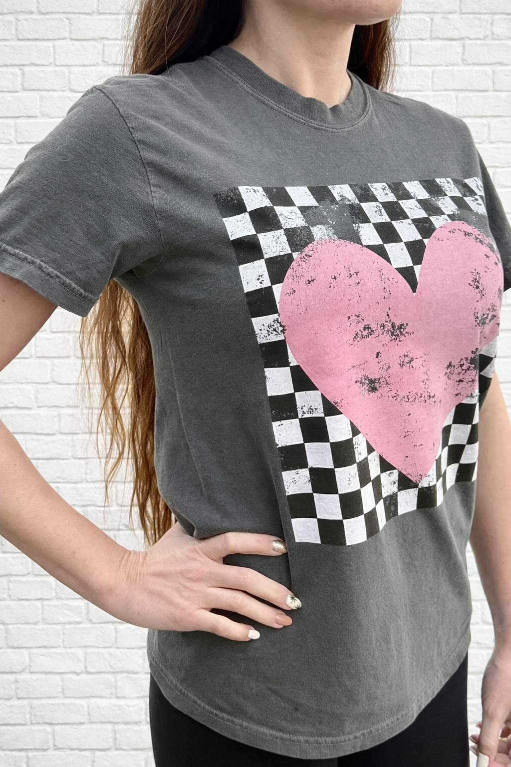 The Love in Check Tee